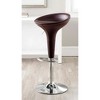 Alpha "Leather" Contemporary Bombo Style Adjustable Barstool - 3 of 4