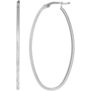 14k Yellow Gold or White Gold 40mm Large Oval Hoop Earrings - 1 of 4