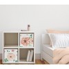 Sweet Jojo Designs Girl Set of 2 Kids' Decorative Fabric Storage Bins Watercolor Floral Peach Pink and Green - 2 of 3