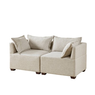 Molly 35" Linen Modular Corner Chair