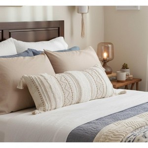 LISM 1 Pack Lumbar Throw Pillow Cover,Rectangular Boho Pillowcase - 1 of 4