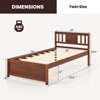 Infans Twin Size Bed Frame with Headboard Wood Slat Support No Box Spring Needed - image 2 of 4