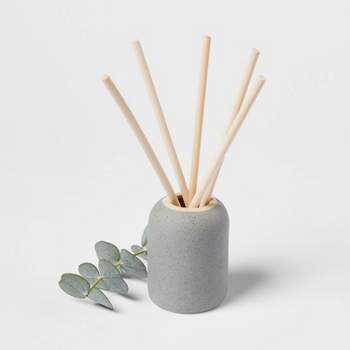 100ml Matte Textured Ceramic Diffuser Gray / Lavender Eucalyptus – Threshold™