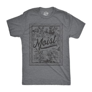 Mens Moist Floral Print T Shirt Funny Gross Word Tee - Crazy Dog Men's T Shirt - 1 of 4