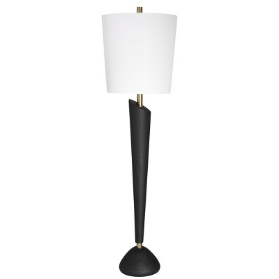 Modern Black and White Steel Buffet Lamp with Antique Finish