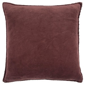 Throw Pillow Rizzy Home Burgundy Heather, Red Grey
