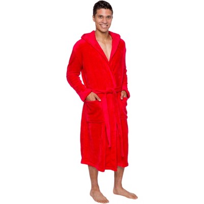 Ross Michaels Men's Plush Hooded Bathrobe