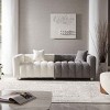 Modern 3-Seater Modular Sofa for Living Room, Upholstered Space-Saving Sofa, Couch with Metal Legs and Velvet Cover Pillows-Baofuwish - 2 of 4