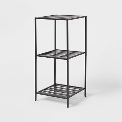 Small Space Storage Cabinet Black Metal - Brightroom™