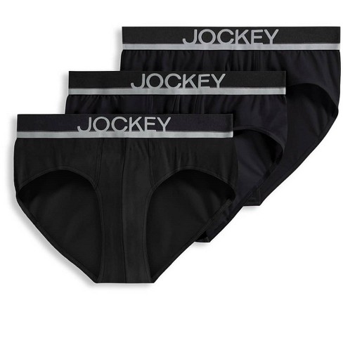 Jockey Cotton Full-Rise Brief 4-Pack Black 32 at  Men's