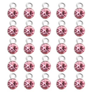 Unique Bargains Metal Bulk Elegant DIY Crafts Jewelry Making Birthstone Pendant 50 Pcs - 1 of 4