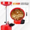 Portable Waste Oil Drain Container, Industrial Fluid Drain Tank with Wheels and Adjustable Funnel Height - 4 of 4