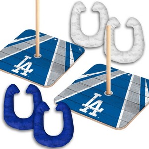 MLB Los Angeles Dodgers Horseshoe Bag Toss Game Set - 1 of 4