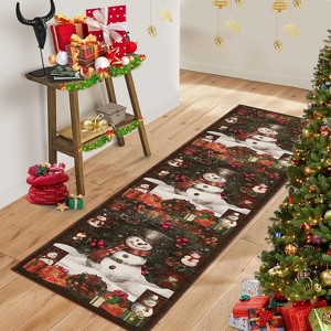 GustoWave Christmas Snowman Washable Non Slip Area Rug, Decorations Rugs for Living Room - 1 of 4