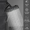 Attop 11.8 Inch Rain Shower Head with Handheld with 5 Modes Handheld Spray Combo- Wide Rainfall Showerhead with Hose Matte Black - 3 of 4