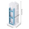 YIYIBYUS Blue Rotating Bookshelf Revolving Corner Bookshelf for Kids - 3 of 4