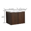 NicBex Floating Bathroom Vanity with Sink,Bathroom Sink Vanity with Soft Close Doors,Modern Bathroom Sink Cabinet for Bathroom,Oak/Walnut - image 3 of 4