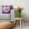 16"x16" Valentine's Day Be Mine Square Throw Pillow Muted Purple - e by design - 3 of 4