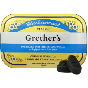 GRETHER'S Pastilles Classic Blackcurrant Natural Remedy Dry Mouth Relief - Soothing Throat & Healthy Voice - Long-Lasting Flavor, Gift for Singers - 1 of 4