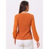 INSPIRE CHIC Women's Chiffon Semi Sheer Keyhole Neck Elegant Work Blouse - 4 of 4