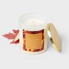10oz Lidded White Glass Jar Candle Harvest Apple and Leaves - Threshold™ - 3 of 3