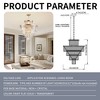 DOMETOUR Golden Luxury Crystal Chandelier, Modern Pendant Light Fixture for Dining/Living/Bedroom, 23.6 Gold - 4 of 4