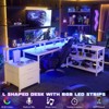 Aheaplus L-Shaped Computer Desk with Drawers and Monitor Shelf - 2 of 4