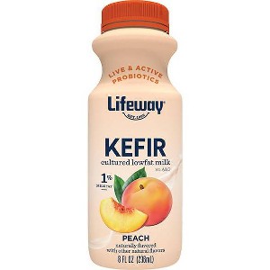 Lifeway Kefir Peach Low Fat Milk Smoothie - 8 fl oz - 1 of 3