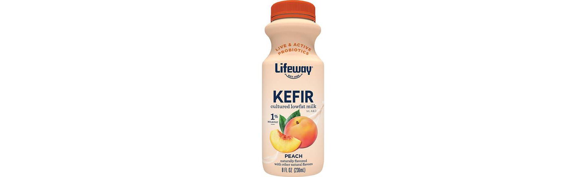 Lifeway Kefir Peach Low Fat Milk Smoothie - 8 fl oz