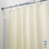 iDesign Solid Polyester Shower Curtain - 72" x 72" - Set of 2 - Brown - 2 of 4