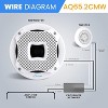 6.5 Inch Dual Marine Speakers for Outdoor Fun with Waterproof Design, Weather Resistant + All Audio Devices - 4 of 4