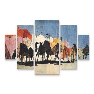 Trademark Fine Art Treechild The Caravan 5 Piece Panel Set Art - 1 of 3