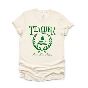 Simply Sage Market Women's Teacher Life Books Short Sleeve Graphic Tee - 1 of 3