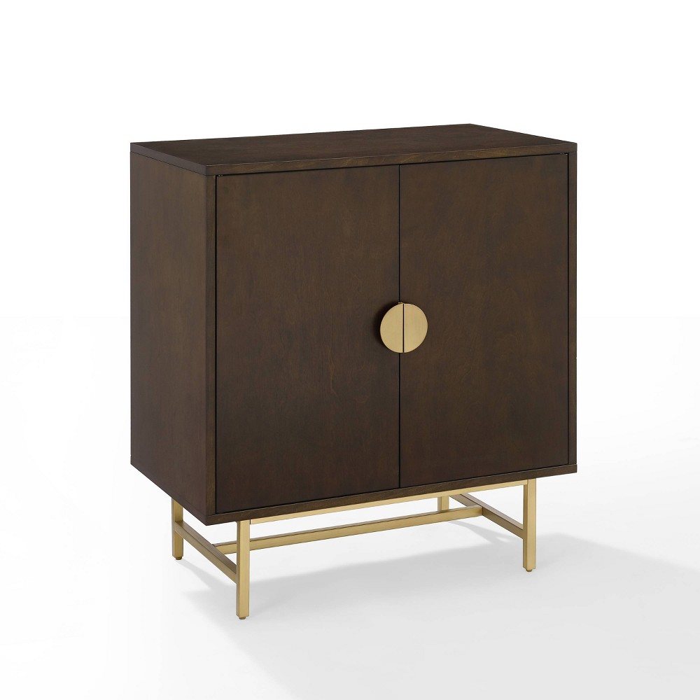Photos - Display Cabinet / Bookcase Crosley Blair Bar Cabinet Dark Brown/Gold  