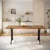 Dining Table for 6-8 People, 70.87'' Rectangular Wood Dining Table, Rustic Kitchen Table for Dining Room, Home Office, Living Room - 3 of 4