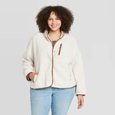 plus size sherpa coat