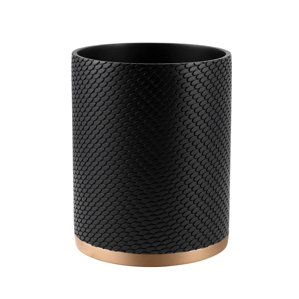 Photos - Other interior and decor Amal Wastebasket Gold/Black - Allure Home Creations