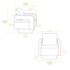 Swivel Boucle Accent Chair, 360° Rotating Club Chair with Removable Back Cushion for Living Room Bedroom-3irtyhousy - 4 of 4