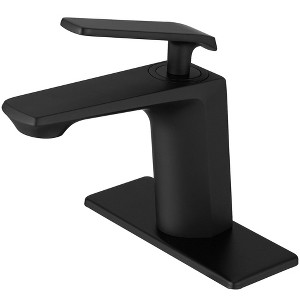 BWE Single Hole Single-Handle Bathroom Faucet in Matte Black - 1 of 4