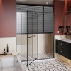 GDFStudio Benson Modern 72" Stainless Steel and Tempered Glass Shower Door with Handle - 2 of 4