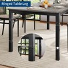 78.7" Farmhouse Dining Table for 6-8 People - Rustic Industrial Kitchen Table with Sturdy Metal Frame & Chamfered Corners - 4 of 4