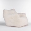 Airsurfer Soft Teddy Fabric Tufted Foam Bean Bag Chair With Teddy Fabric Ivory White - 4 of 4