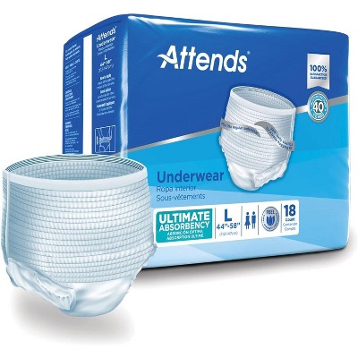 Attends Advanced Super Plus Unisex Protective Underwear with Tear Away Seams