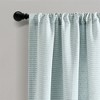 Lush Décor Farmhouse Button Stripe Yarn Dyed Woven Cotton Window Curtain Panels Blue 40X84 Set - 4 of 4
