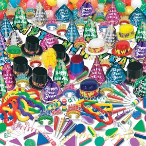 Beistle New Year Super Bonanza Deluxe Assortment Contains 503 fun items for your party of 100 guests Multicolored - 1 of 2