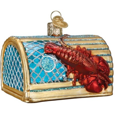 Old World Christmas Glass Blown Ornament, Lobster Trap