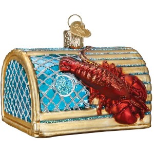 Old World Christmas Glass Blown Ornament, Lobster Trap - 1 of 4