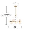 Possini Euro Design Brianna 23" Modern Chandelier Ceiling Light Fixture Dining Room Over Table Kitchen Island Ring 9-Light Gold Finish White Glass - 4 of 4