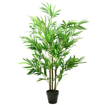 Northlight 47" Green and Brown Potted Two Tone Artificial Bamboo Plant