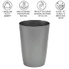 LunaLulinlk Silver brushed 1.58 gallon compact trash can with open top for tight spaces - 2 of 4